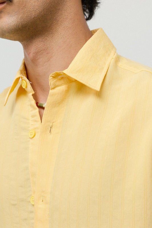 Oversized Shirt with a Modal Blend and Fine Stripes