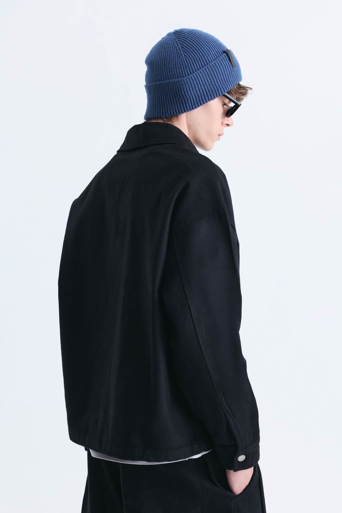 Boxy Fit Polo-Neck Sweatshirt