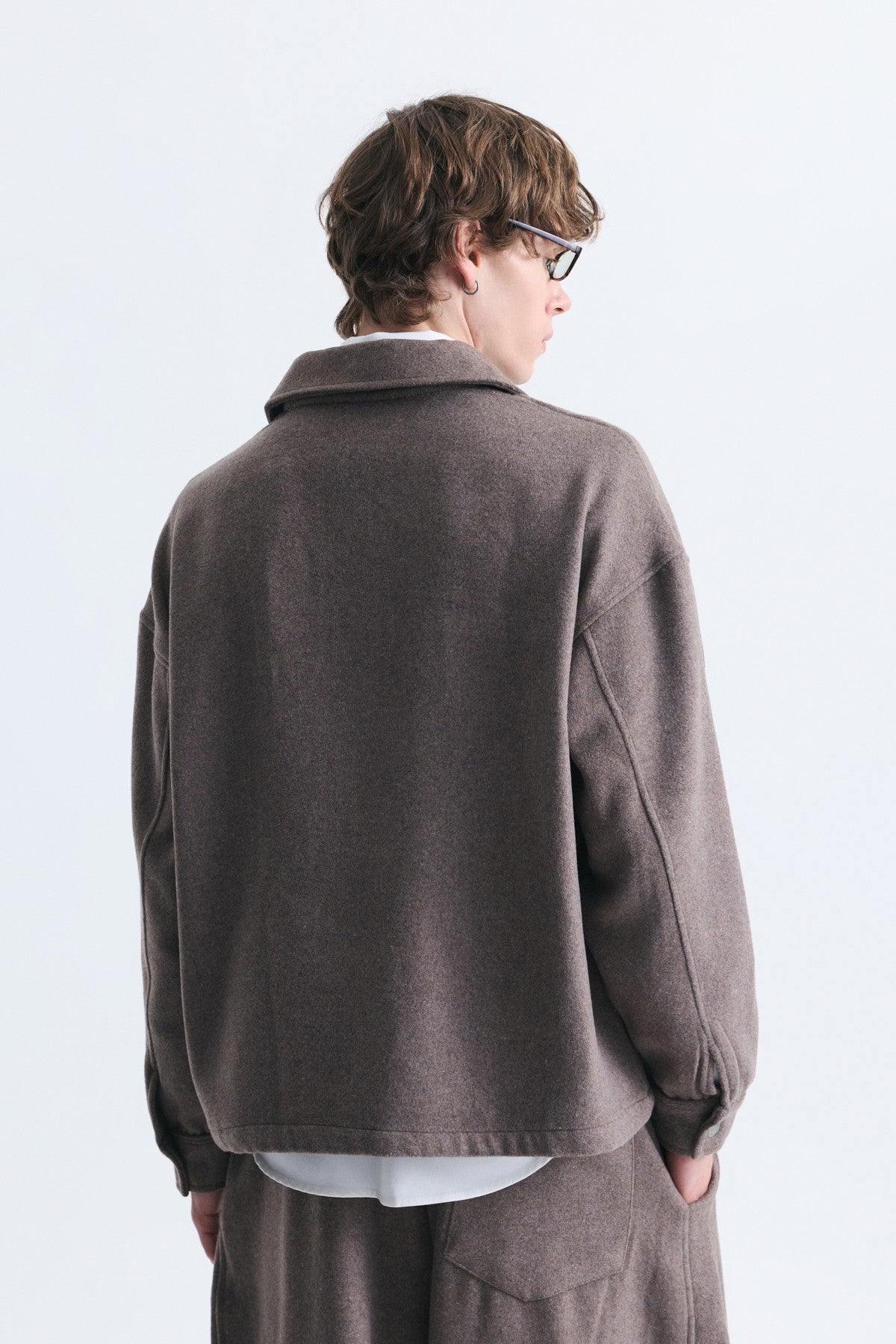 Boxy Fit Polo-Neck Sweatshirt