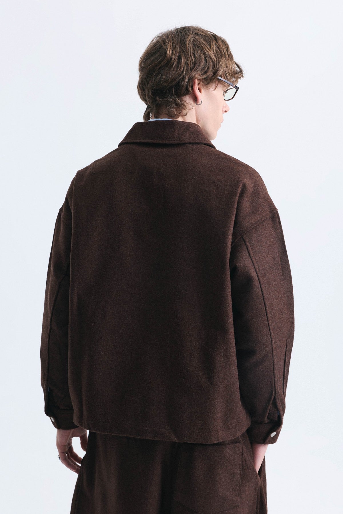 Boxy Fit Polo-Neck Sweatshirt