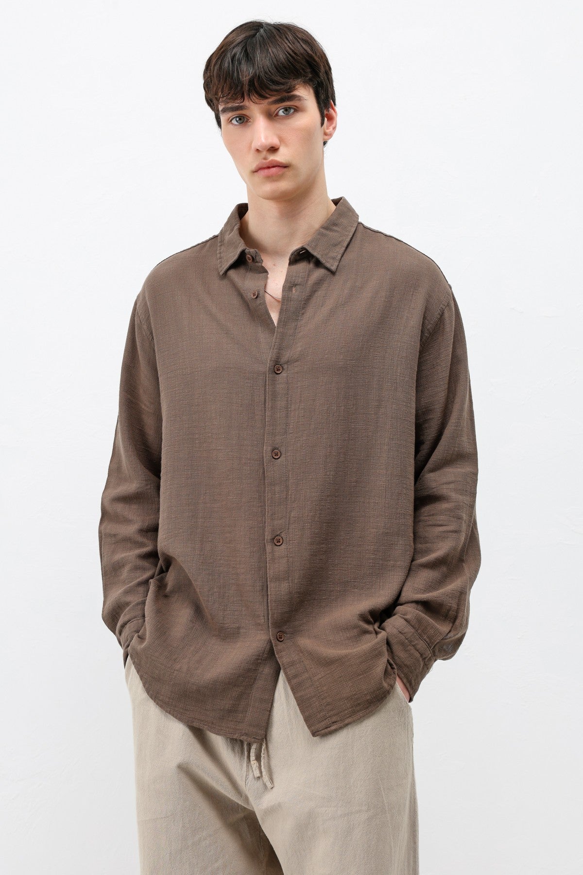 Basic Oversized Linen Shirt