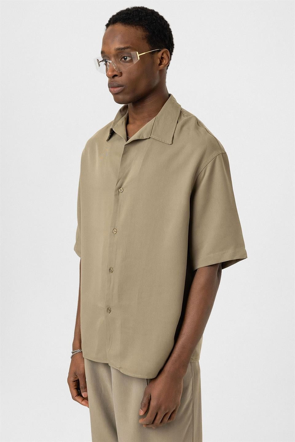 Oversized Lyocell Shirt