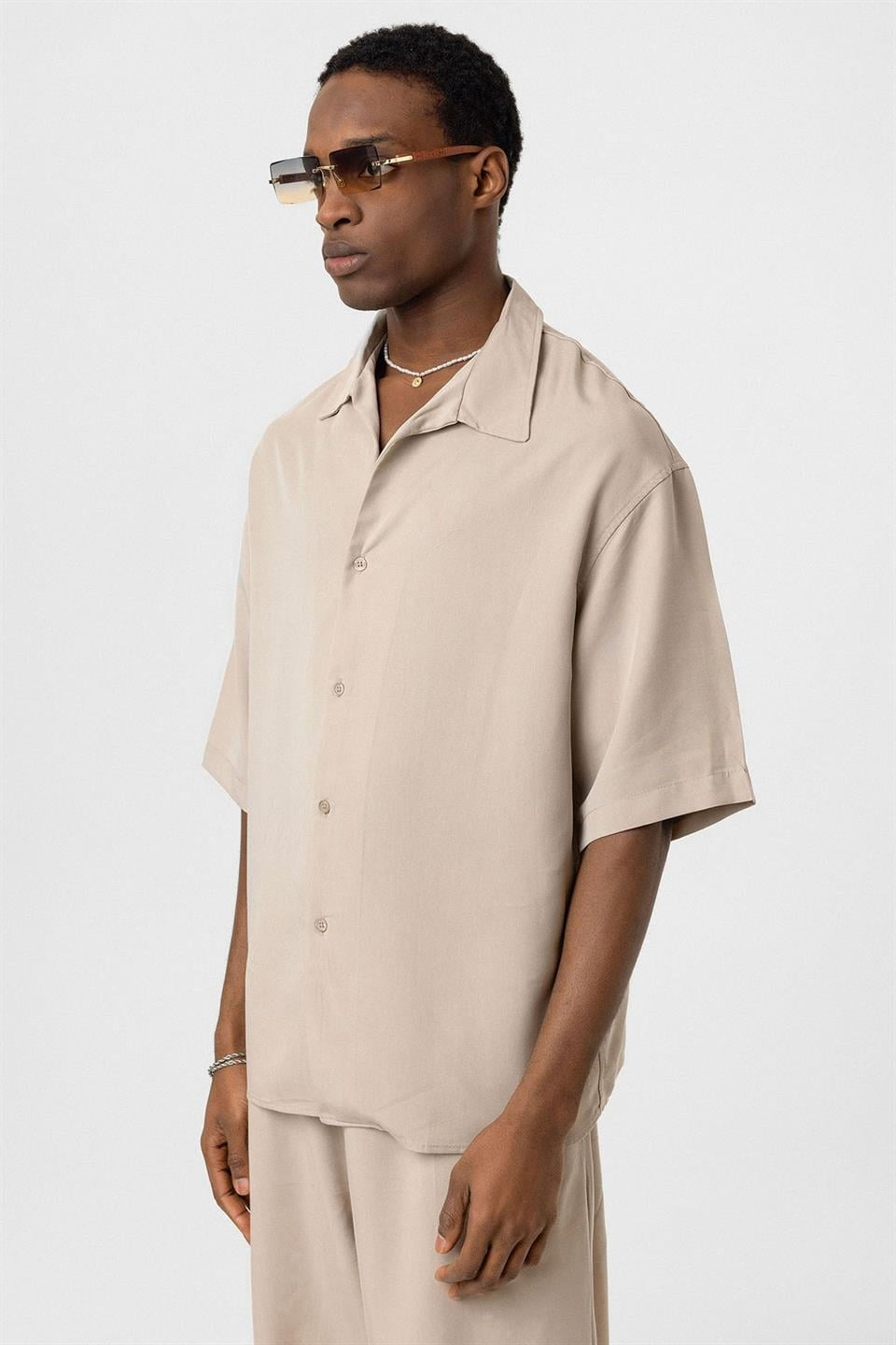 Oversized Lyocell Shirt