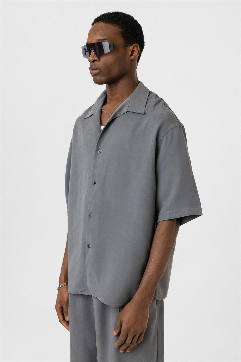 Oversized Lyocell Shirt