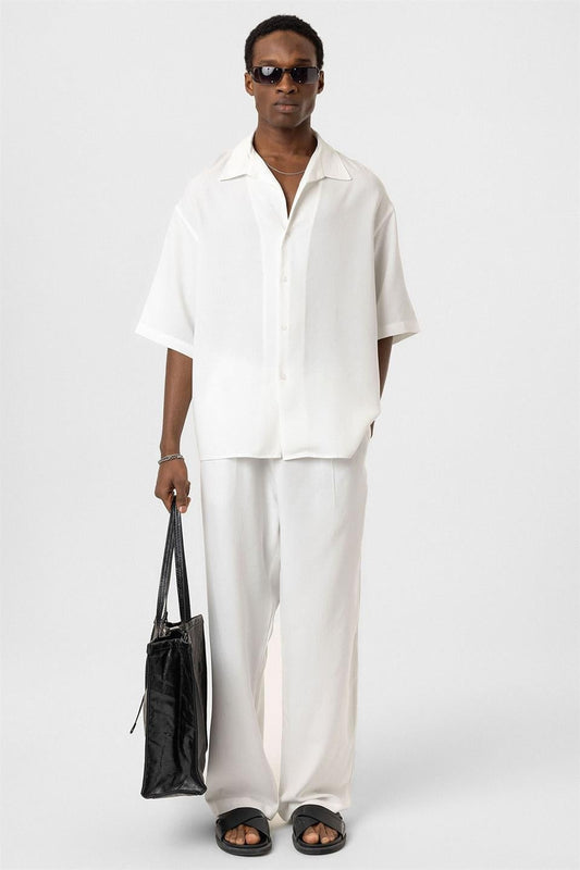 Oversized Lyocell Shirt
