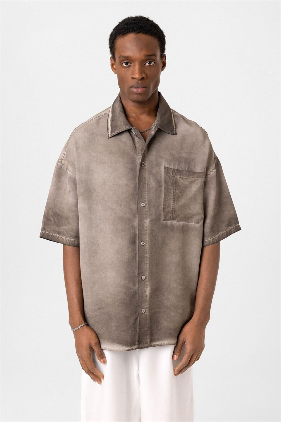 Oversized Short-Sleeve Shirt (Washed)