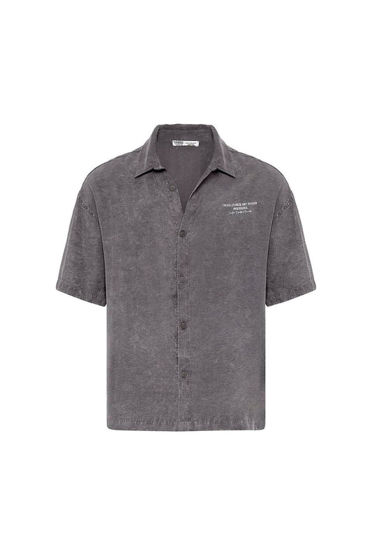 Oversized Short-Sleeve Printed T-Shirt with a Washed Look