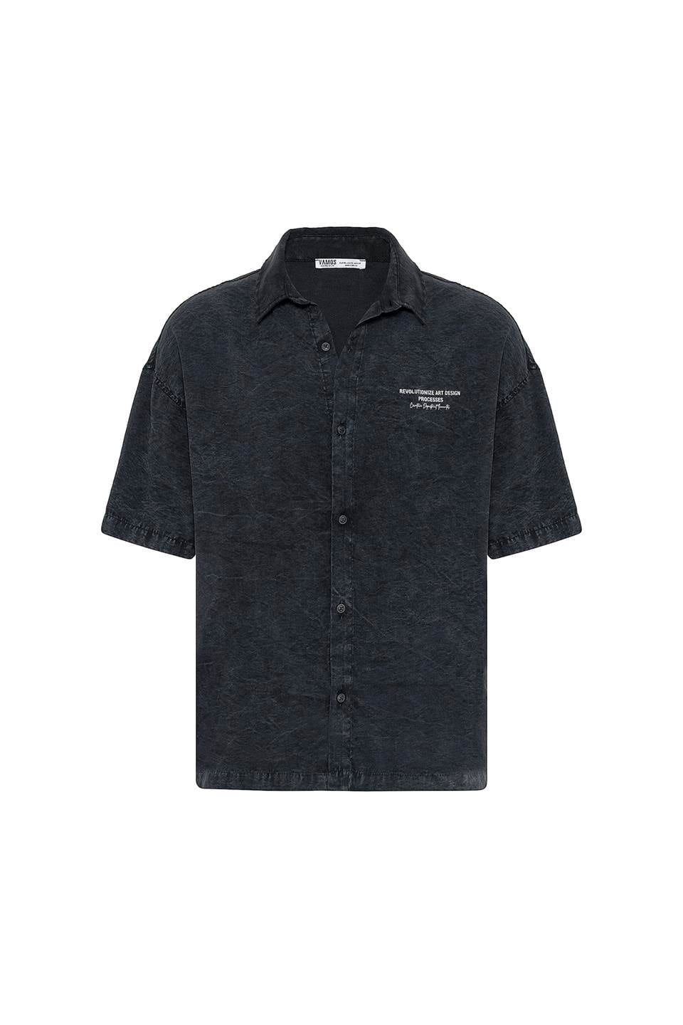 Oversized Short-Sleeve Printed T-Shirt with a Washed Look