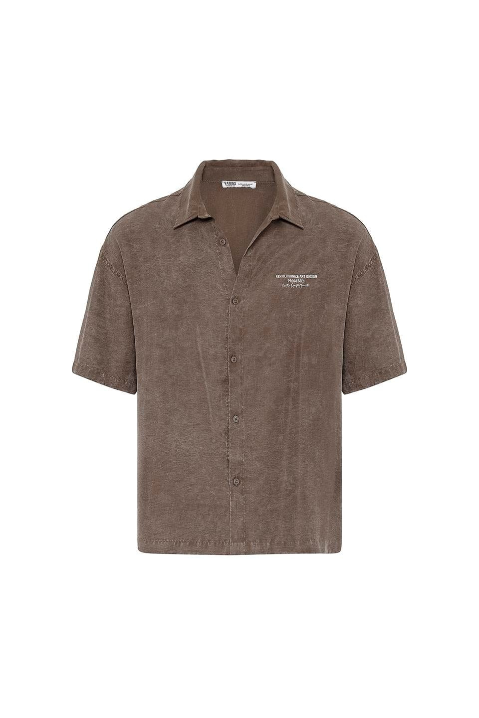 Oversized Short-Sleeve Printed T-Shirt with a Washed Look