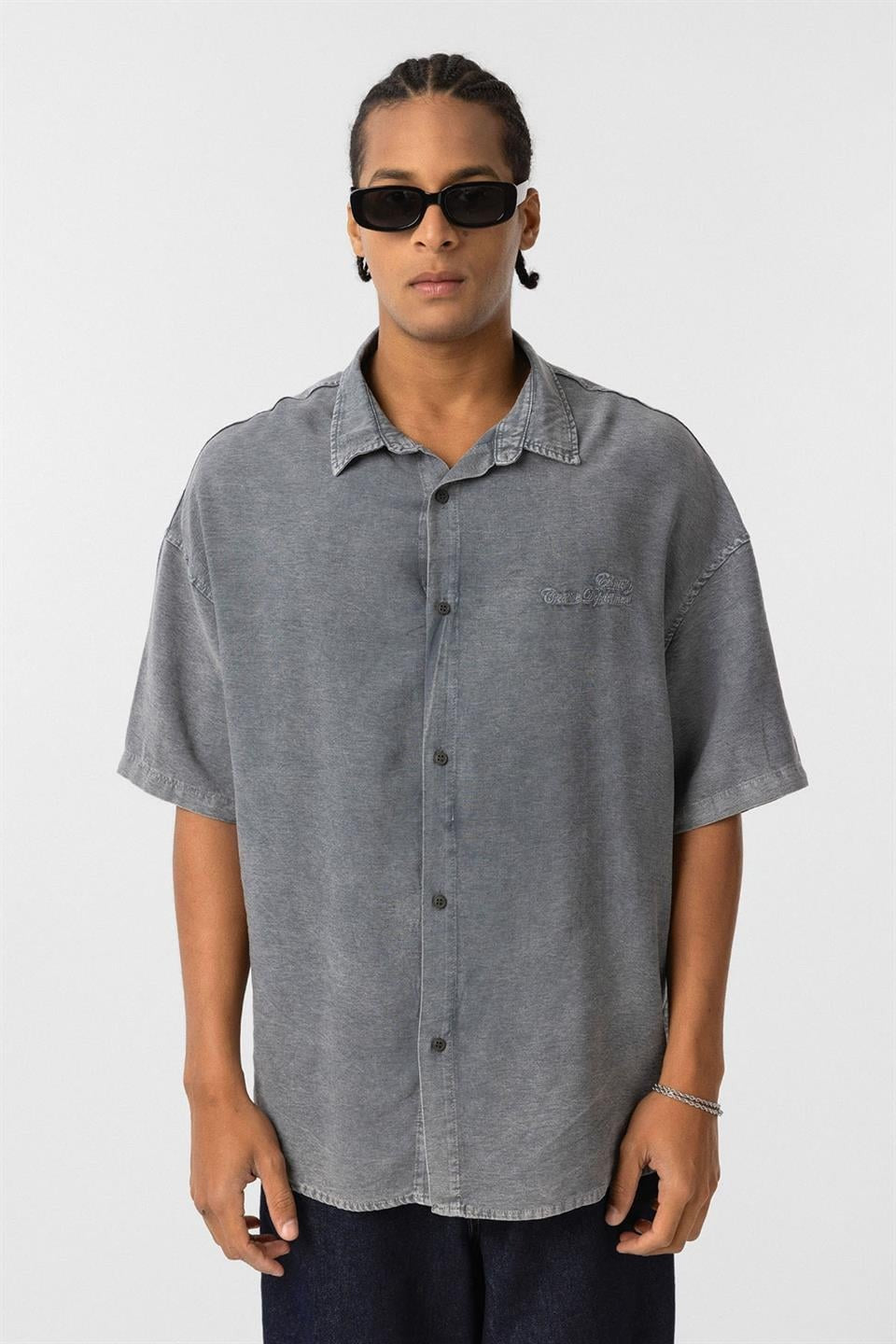 Oversized Tensel Shirt with Back Print