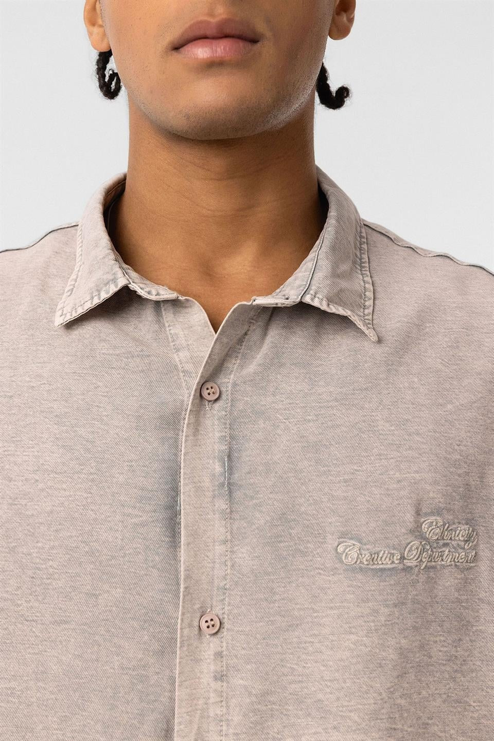 Oversized Tensel Shirt with Back Print