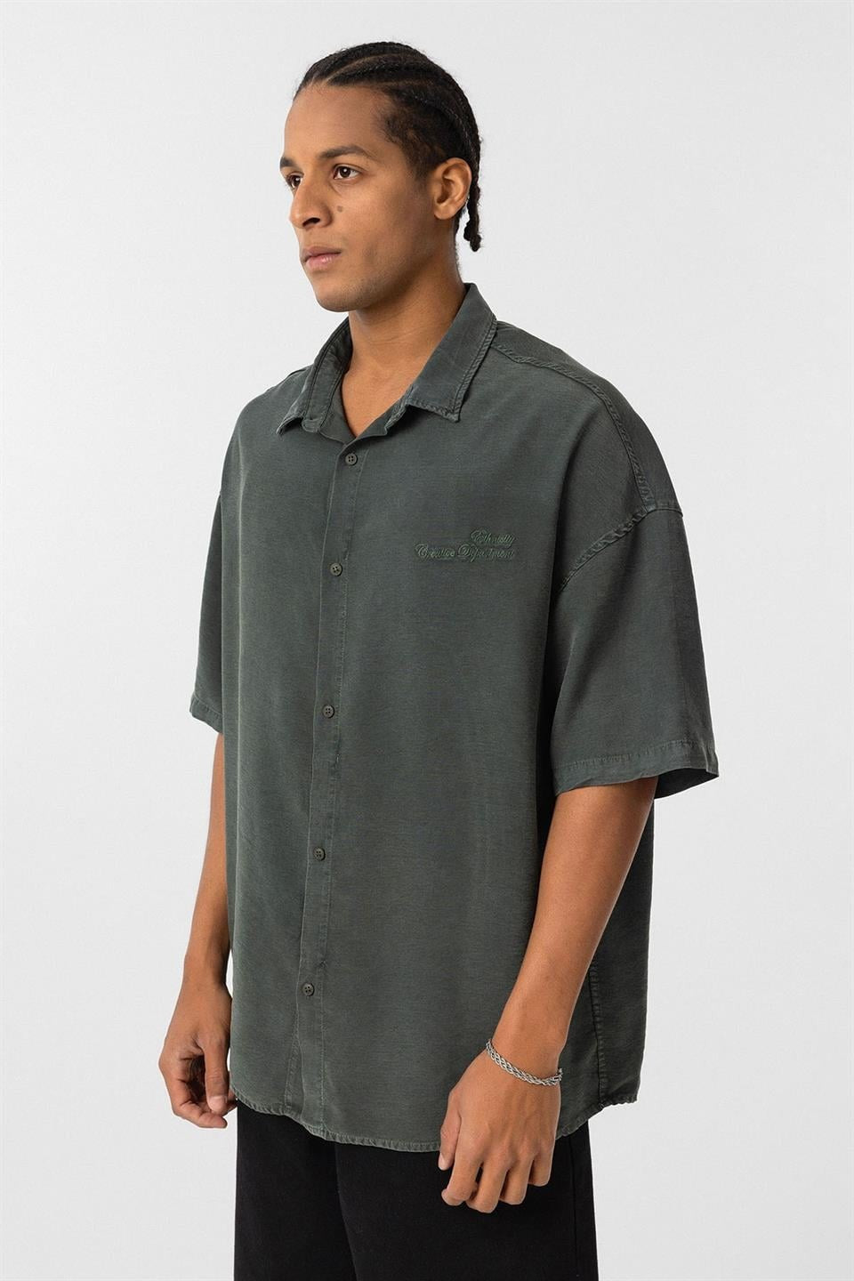 Oversized Tensel Shirt with Back Print
