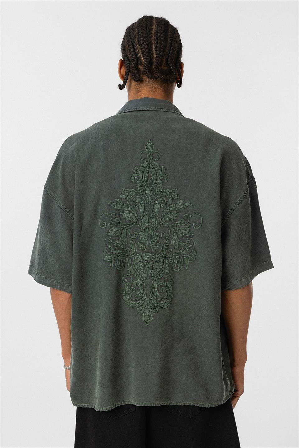 Oversized Tensel Shirt with Back Print