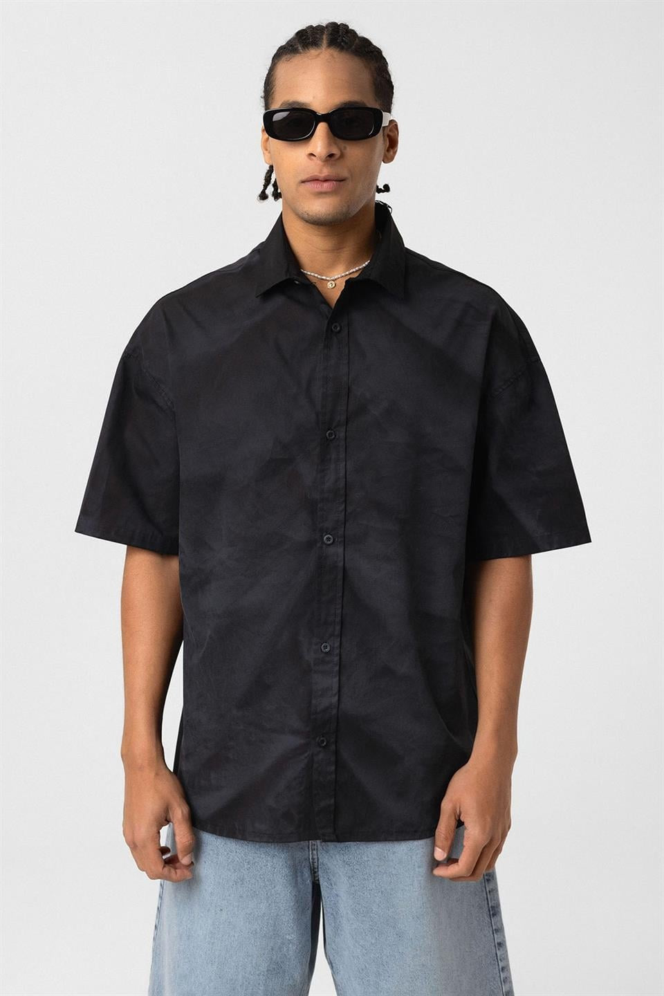 Oversized Washed Poplin Shirt