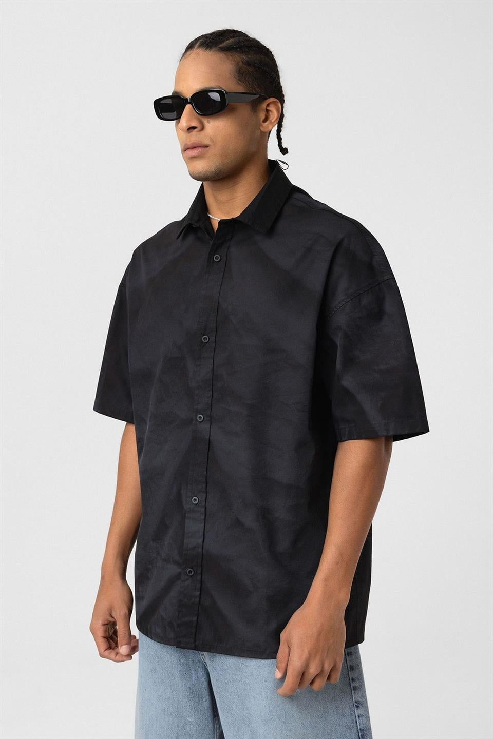 Oversized Washed Poplin Shirt