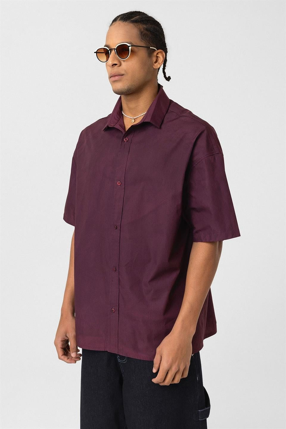 Oversized Washed Poplin Shirt