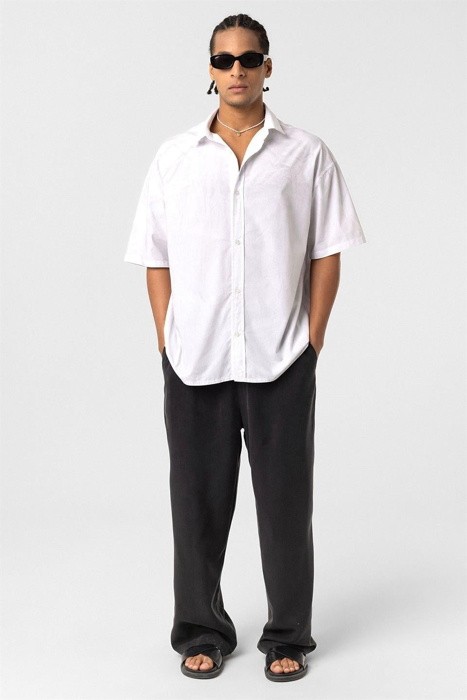 Oversized Washed Poplin Shirt