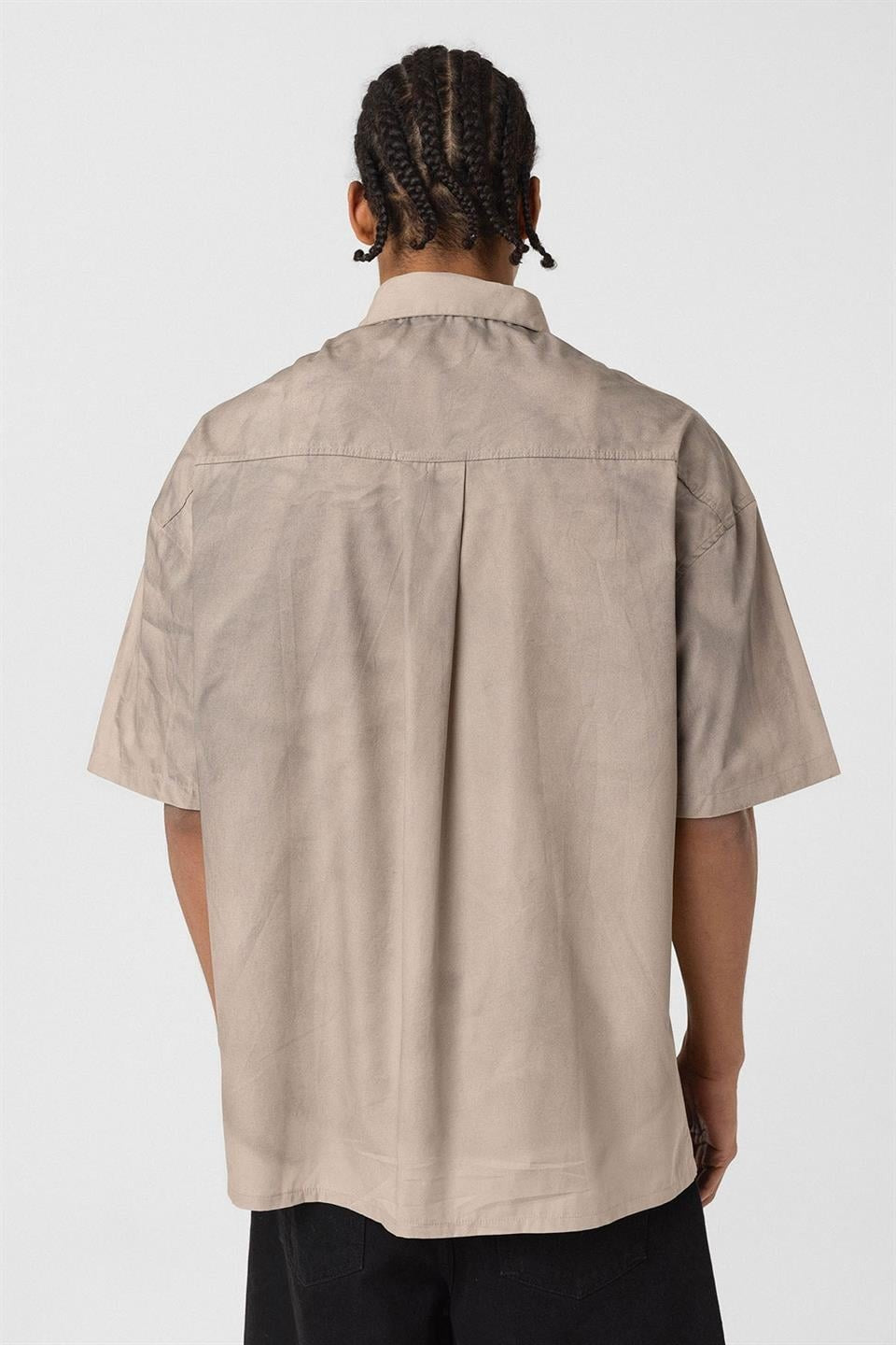 Oversized Washed Poplin Shirt