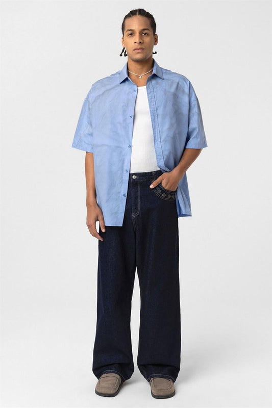 Oversized Washed Poplin Shirt