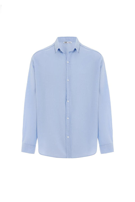 Basic Oversized Long-Sleeved Linen Shirt