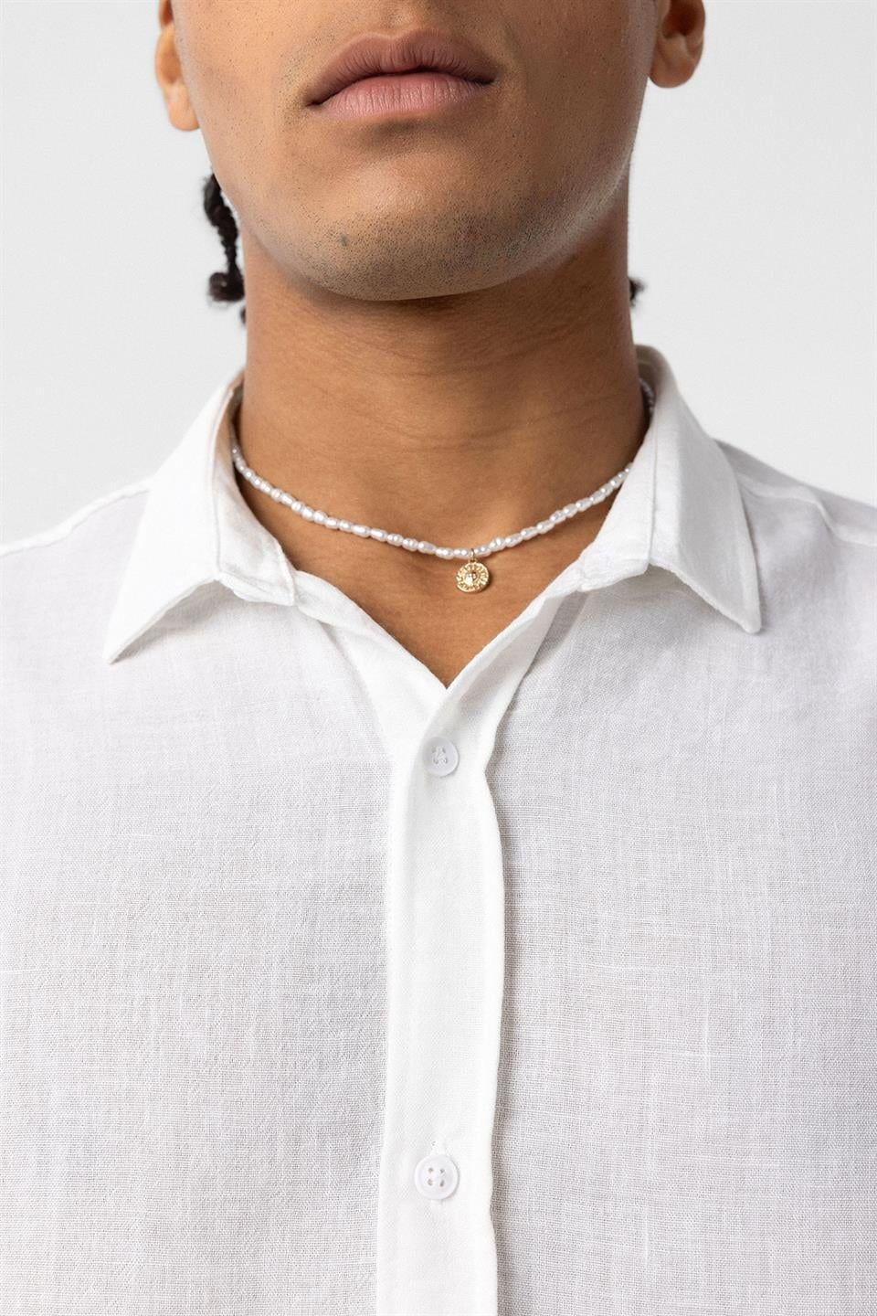 Basic Oversized Long-Sleeve Linen-Look Shirt