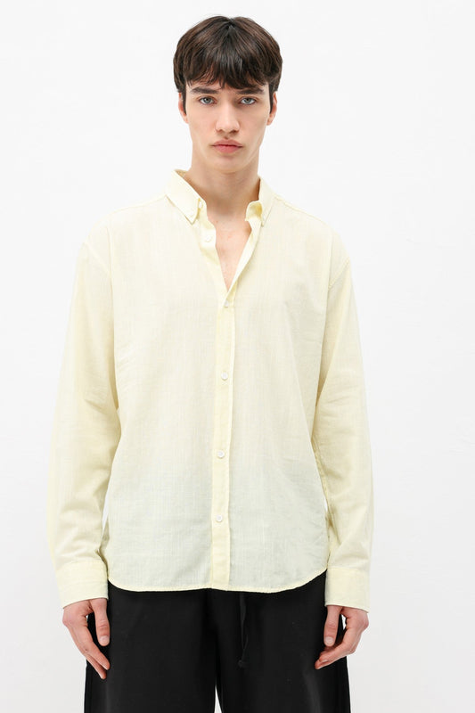 Basic Oversized Cotton-Linen Shirt
