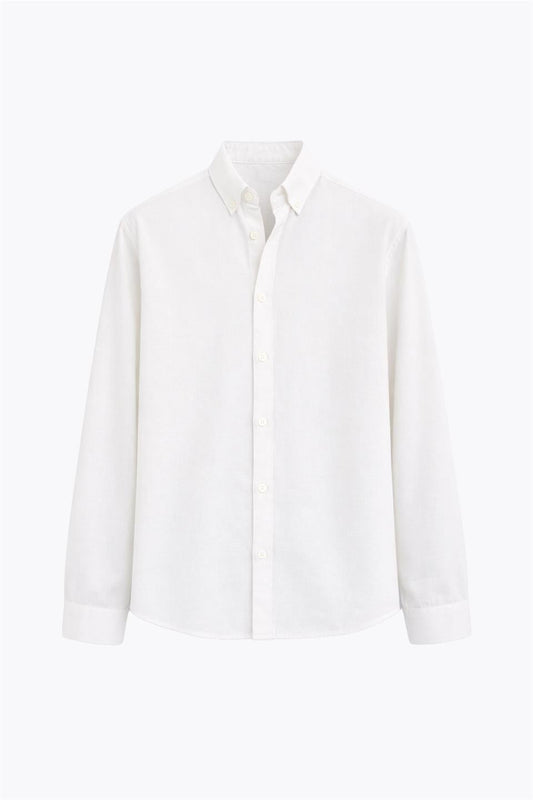 Basic Oversized Cotton-Linen Shirt