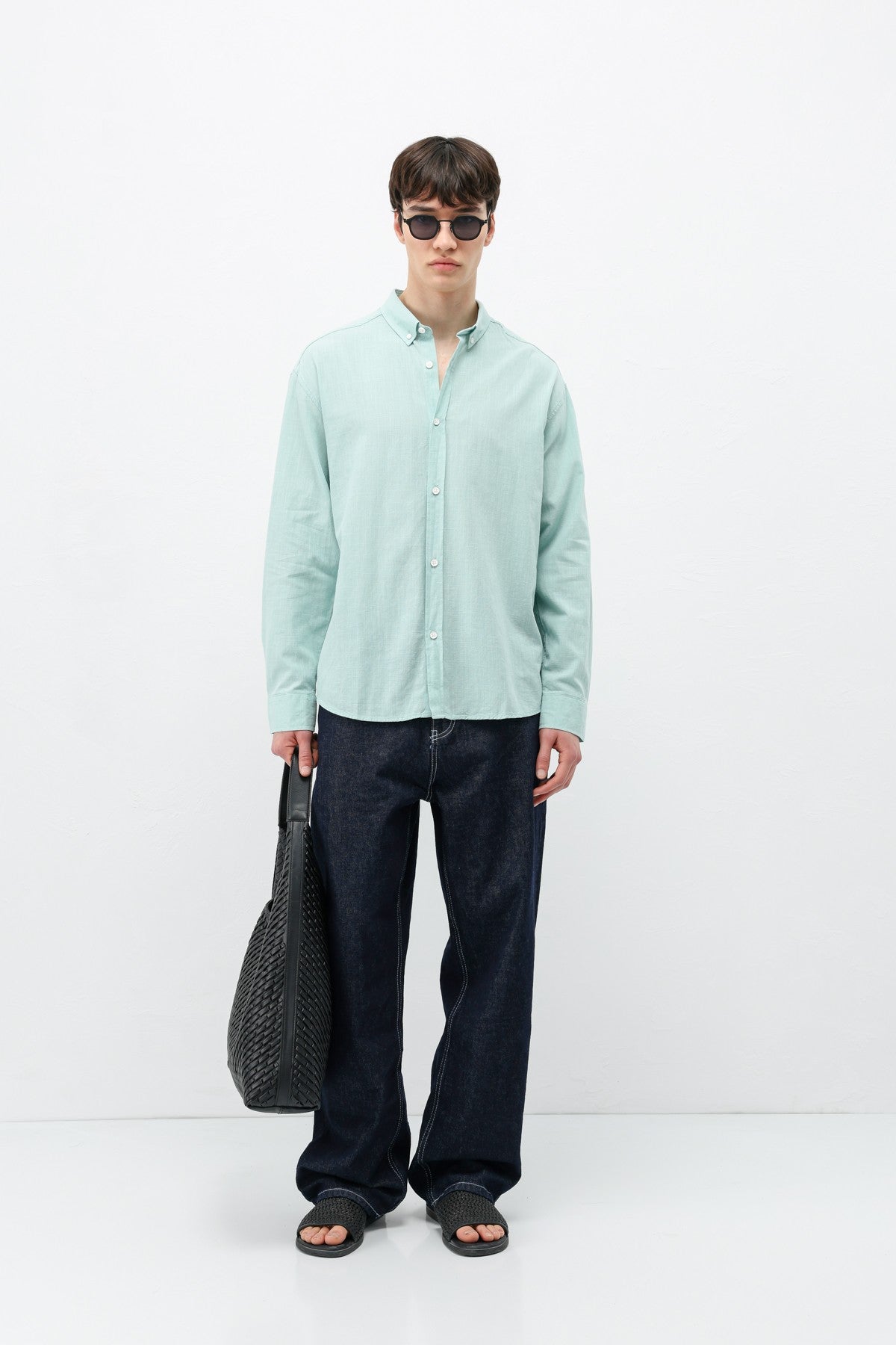 Basic Oversized Cotton-Linen Shirt