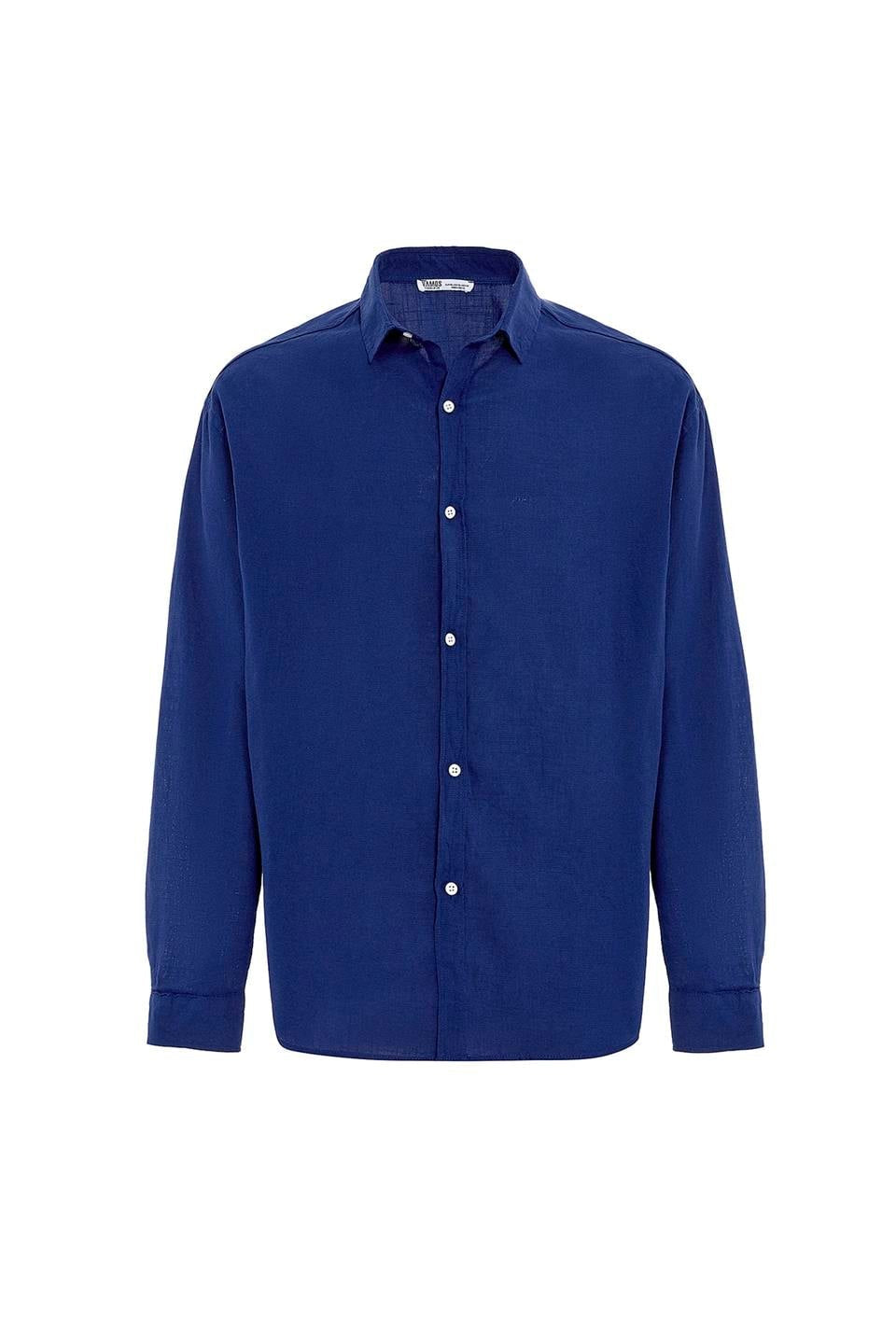Basic Oversized Cotton-Linen Shirt