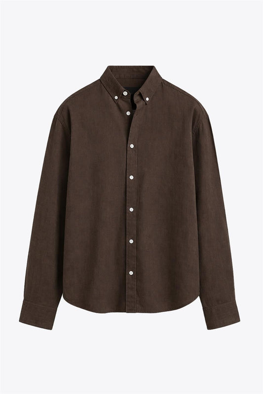 Basic Oversized Cotton-Linen Shirt