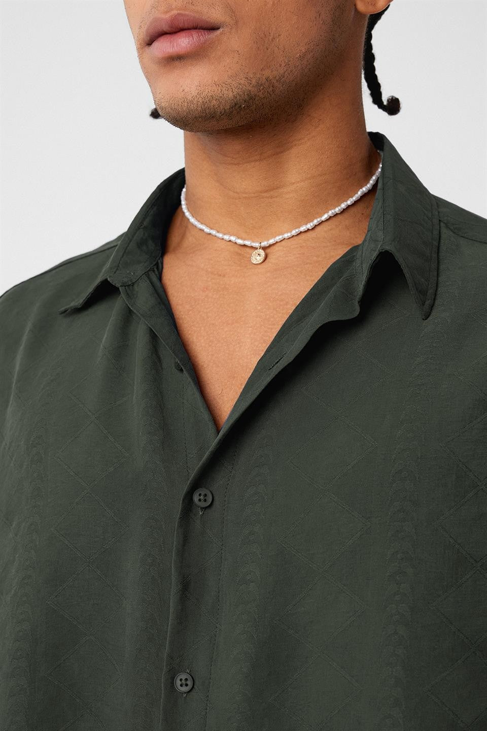 Oversized Short-Sleeve Modal Shirt