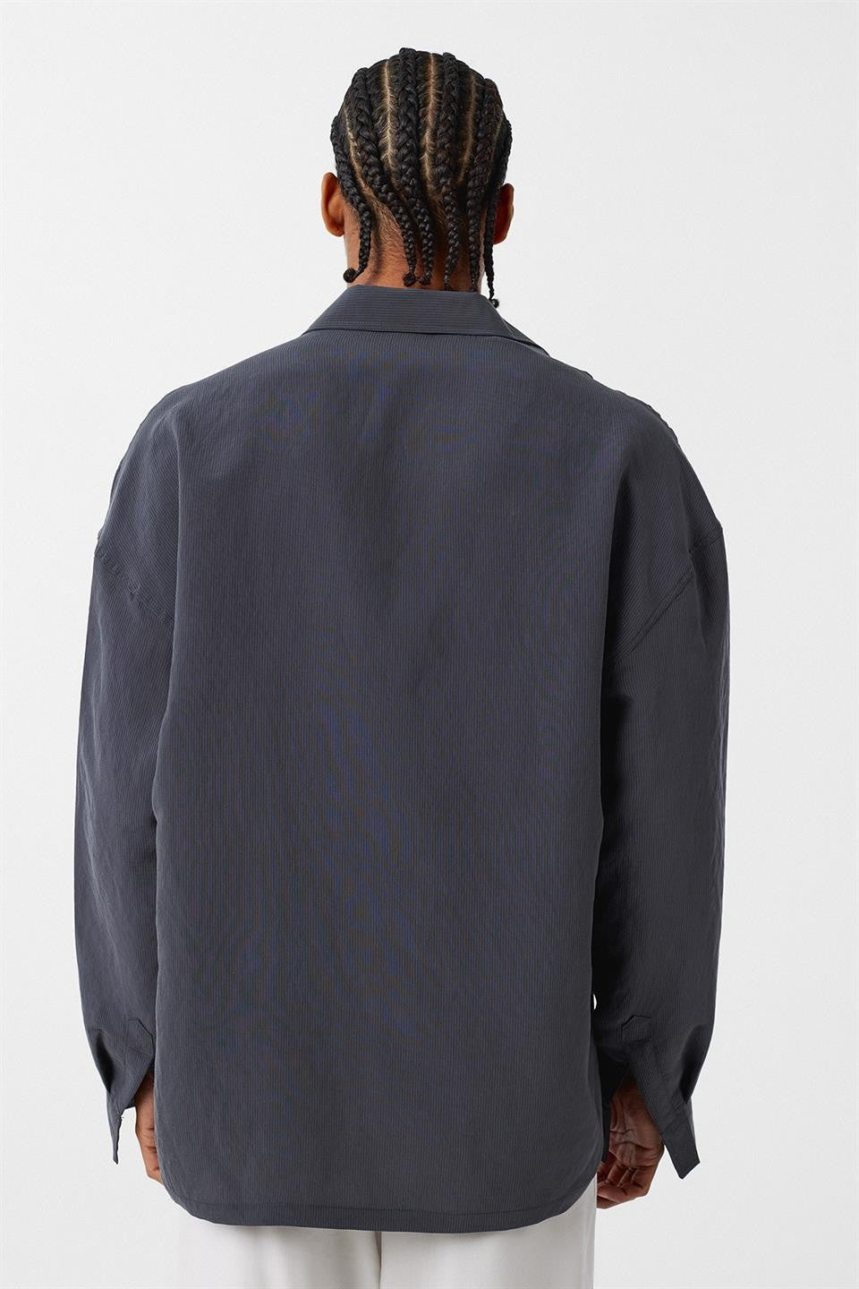 Basic Oversized Long-Sleeve Shirt