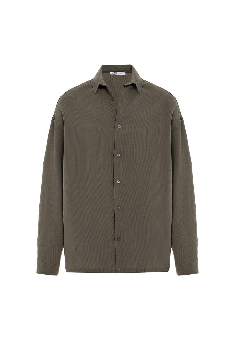 Basic Oversized Long-Sleeve Shirt