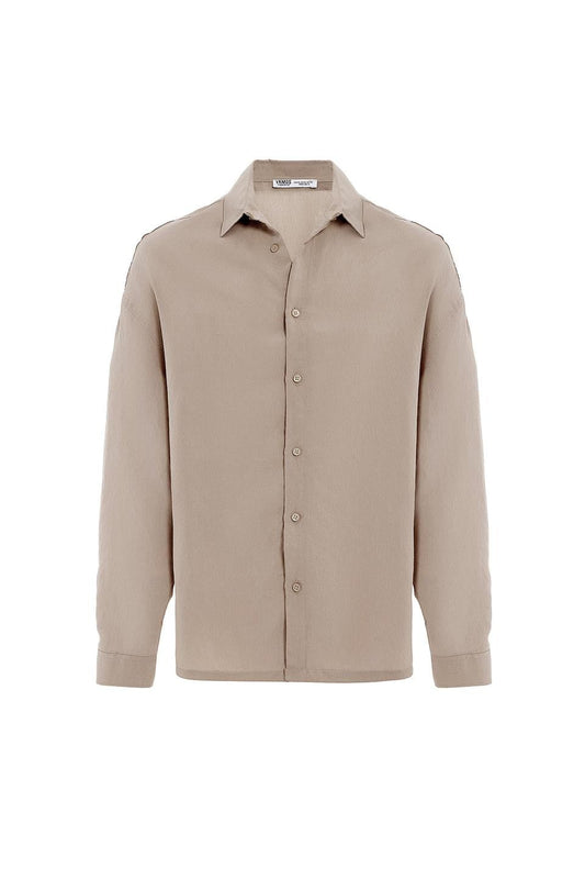 Basic Oversized Long-Sleeve Shirt