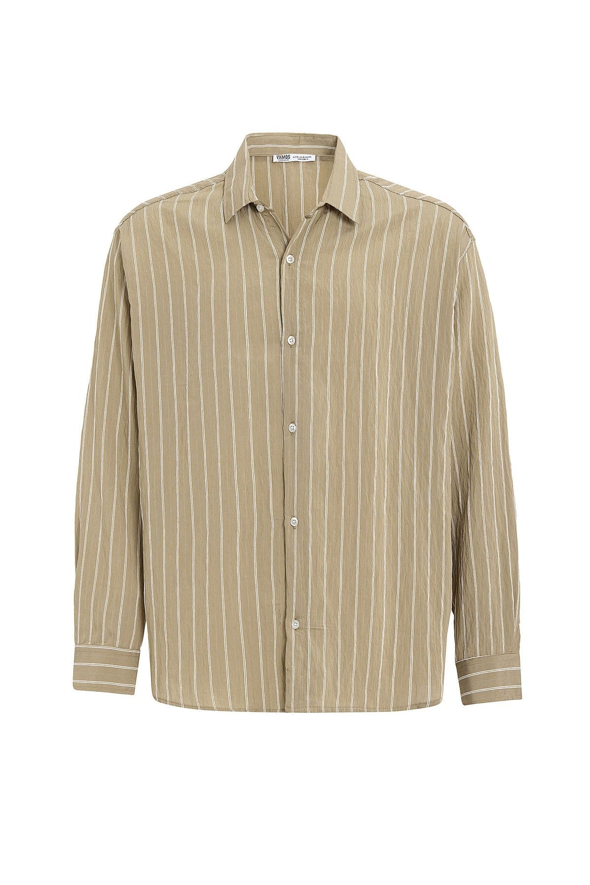 Oversized Striped Long-Sleeve Shirt