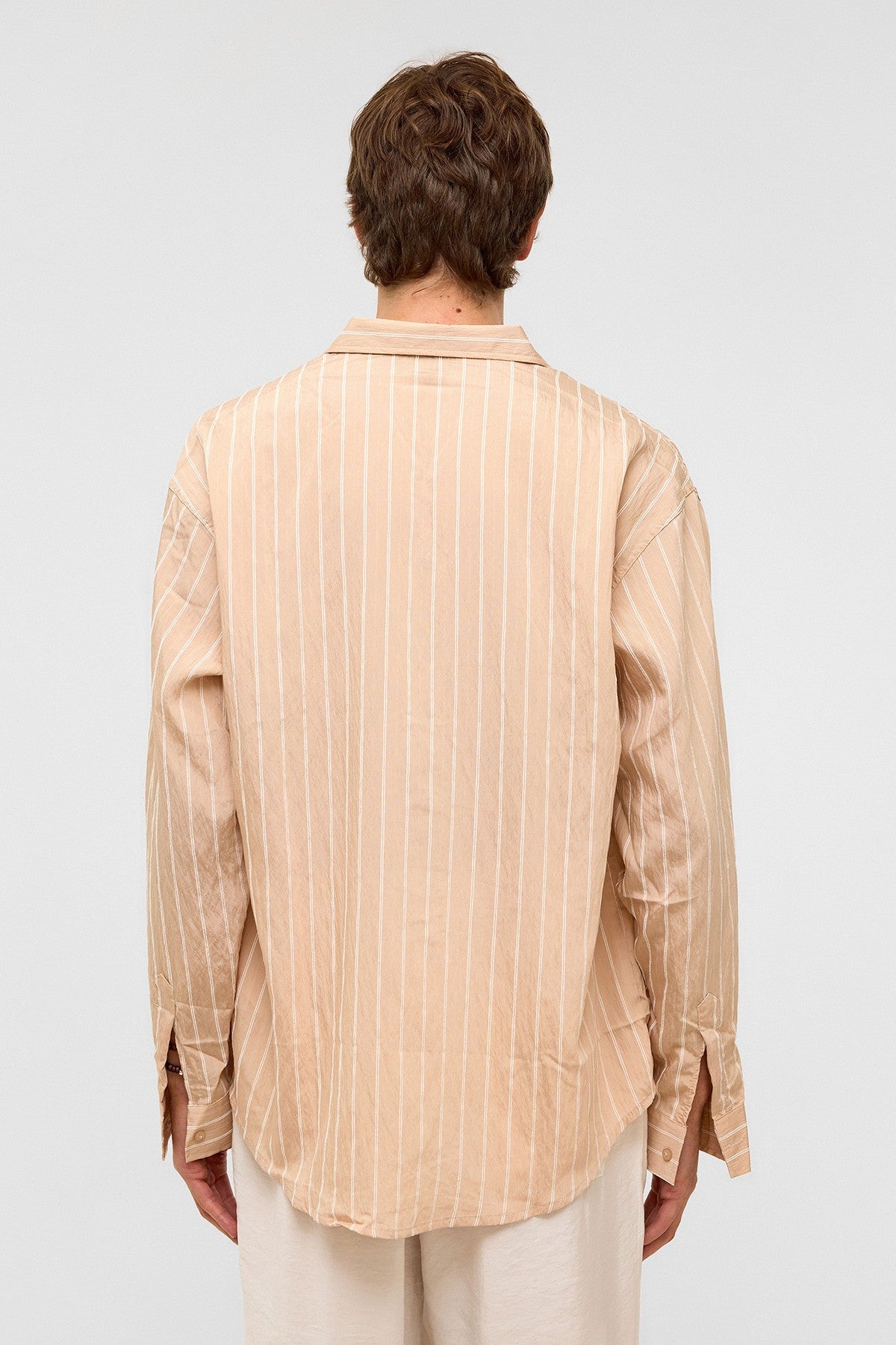 Oversized Striped Long-Sleeve Shirt