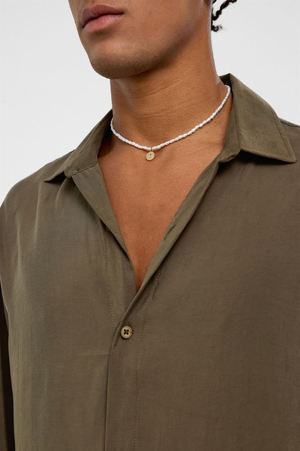 Basic Oversized Long-Sleeve Modal-Blend Shirt