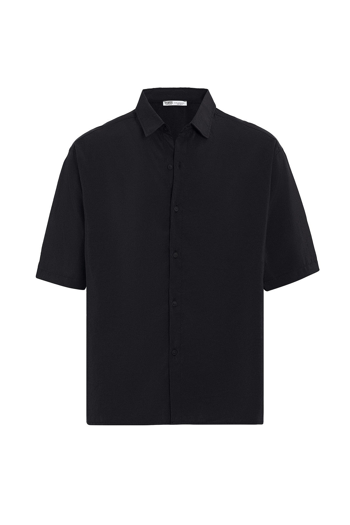 Basic Oversized Short-Sleeve Modal Shirt
