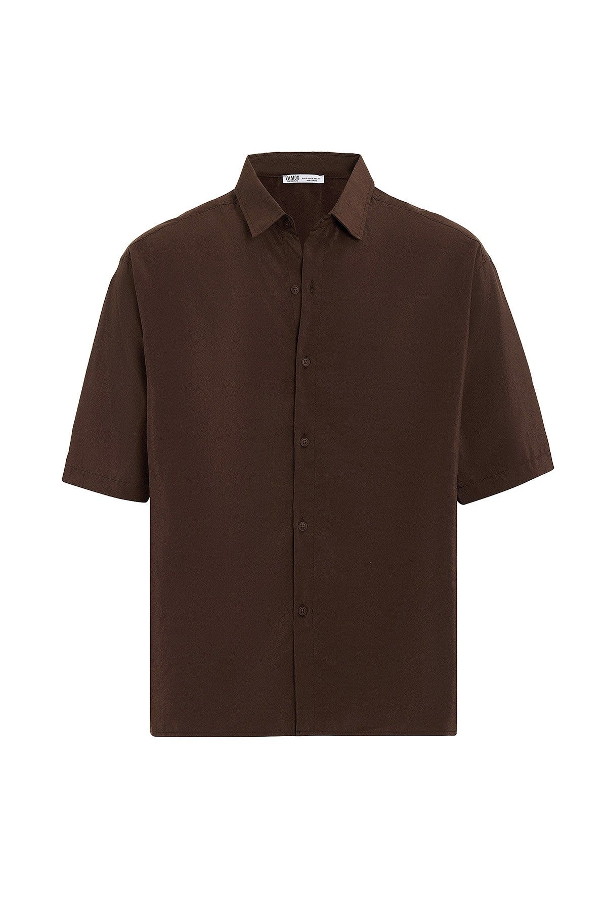 Basic Oversized Short-Sleeve Modal Shirt