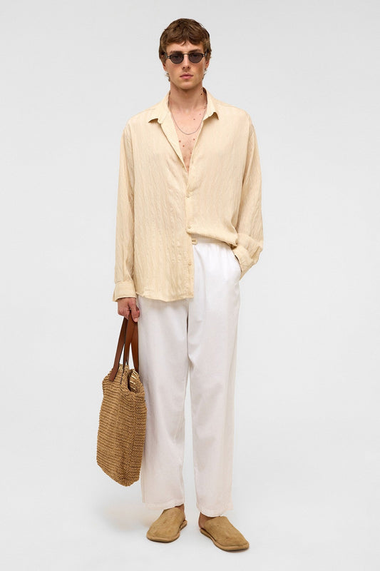 Oversized Long-Sleeved Modal Shirt