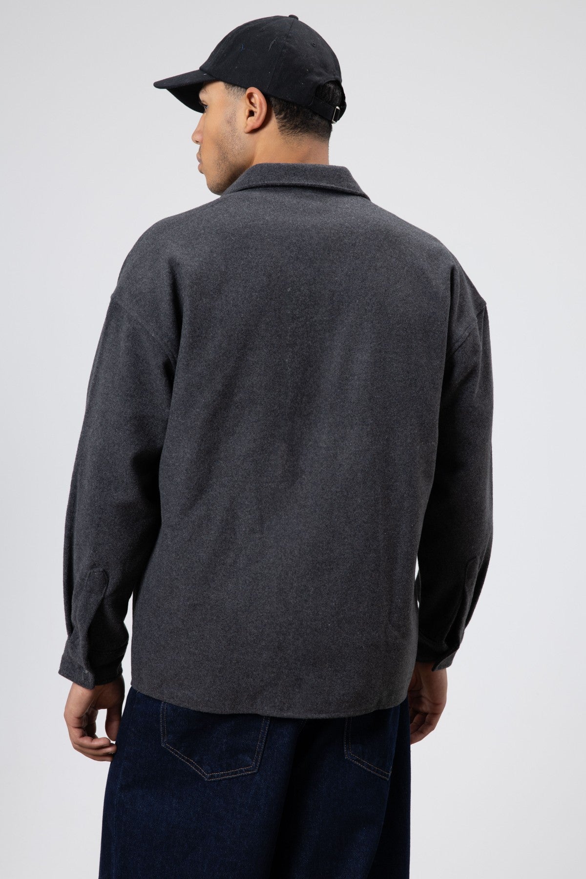 Textured Oversized Shirt Jacket