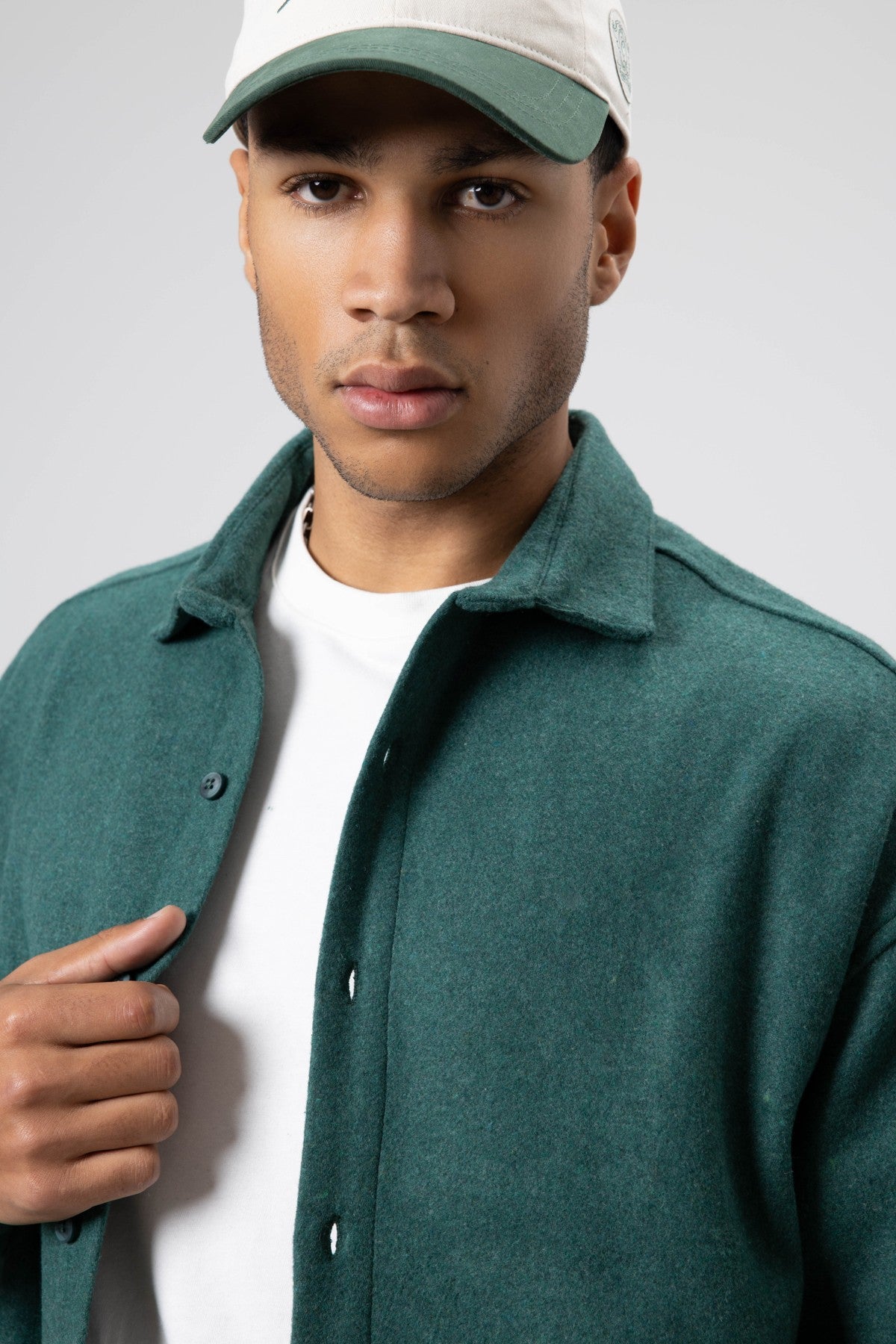 Textured Oversized Shirt Jacket