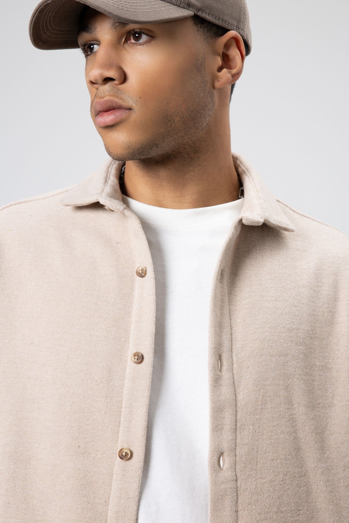 Textured Oversized Shirt Jacket