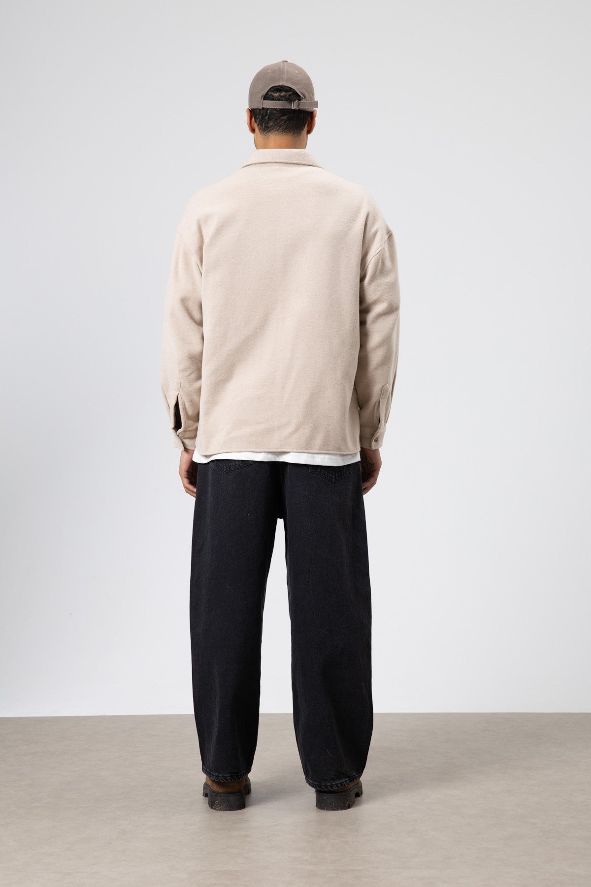 Textured Oversized Shirt Jacket
