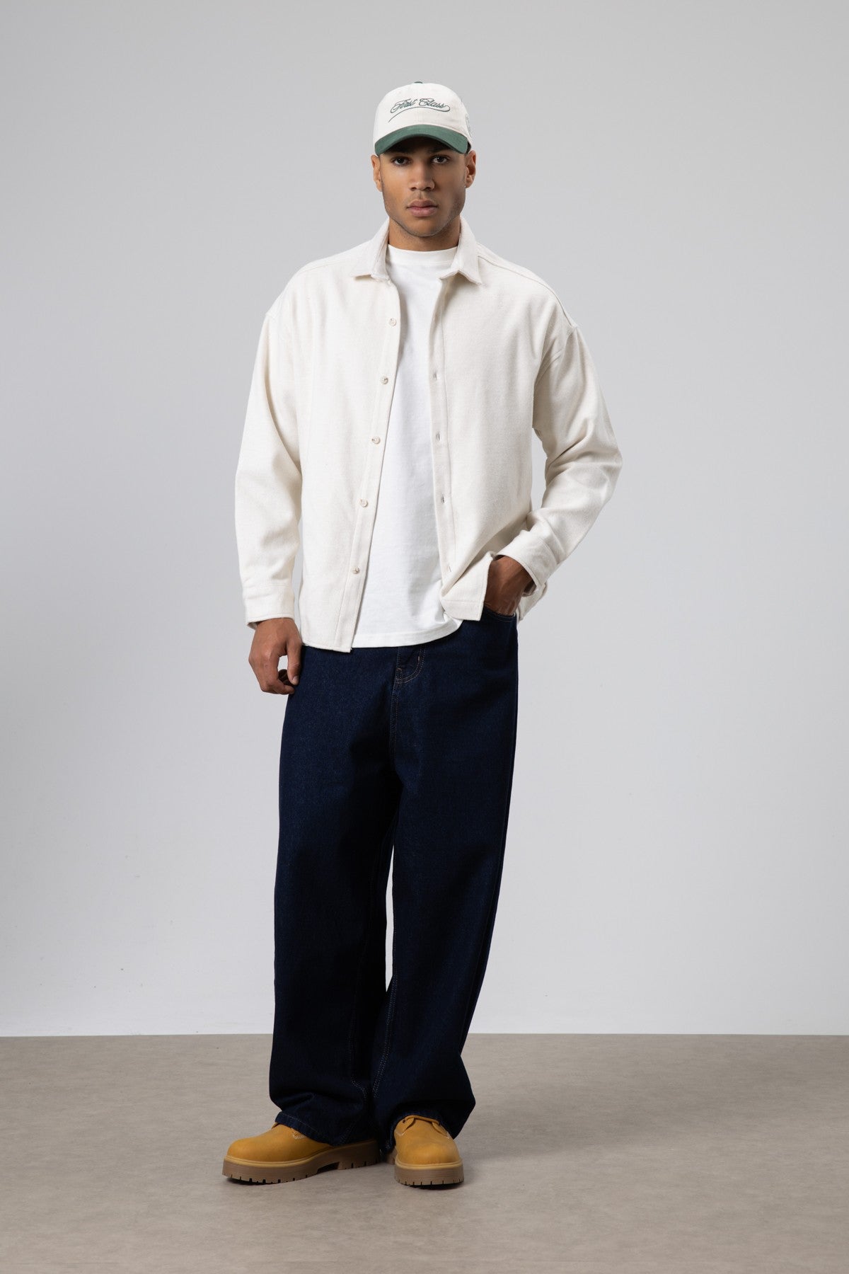 Textured Oversized Shirt Jacket