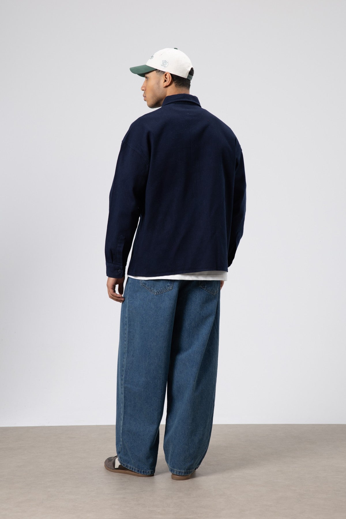 Oversized Gabardine Shirt Jacket