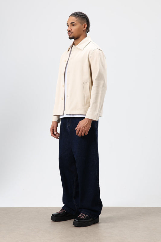 Boxy Fit Gabardine Jacket