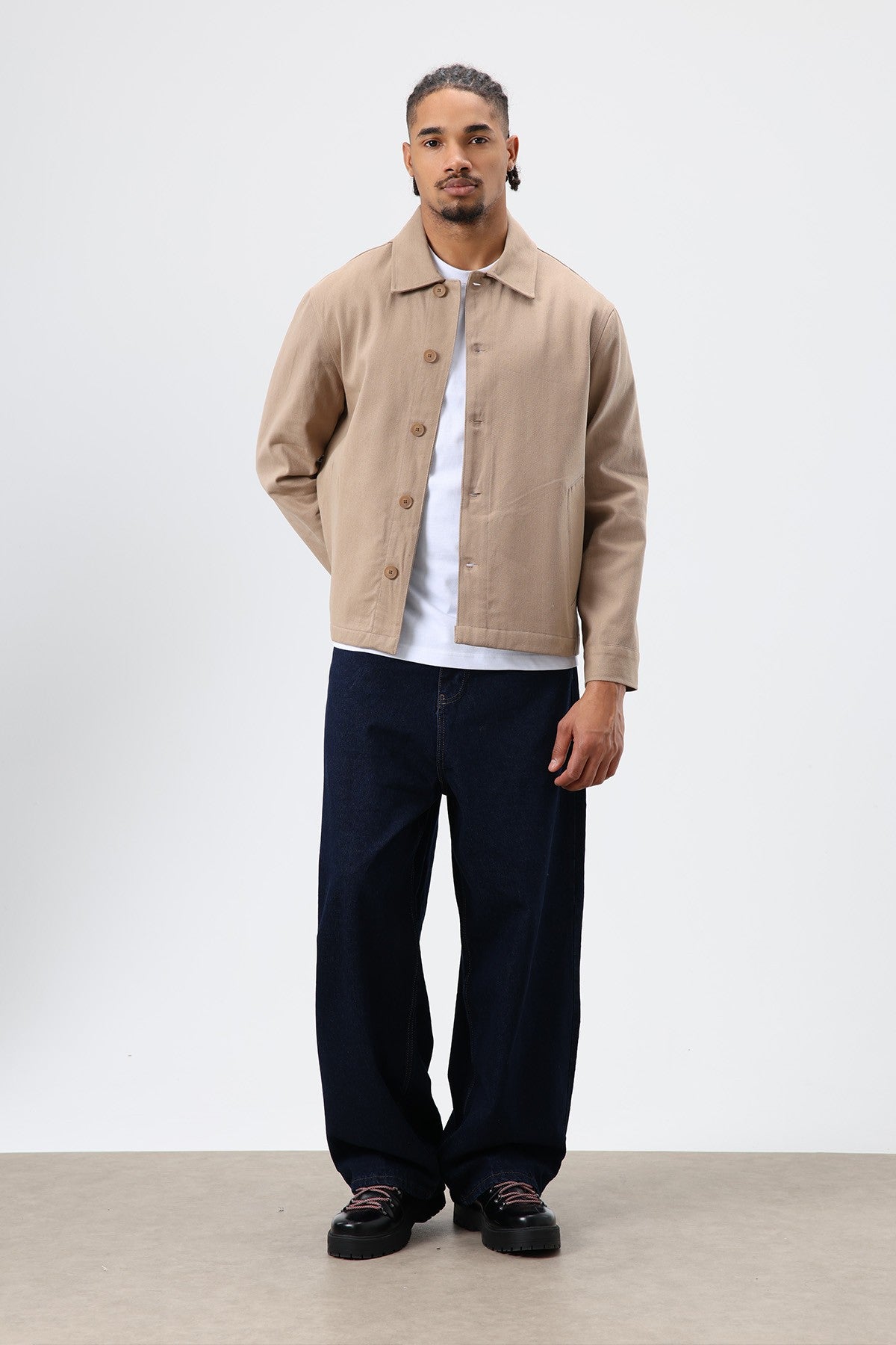 Boxy Fit Gabardine Jacket