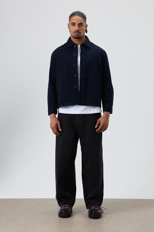 Boxy Fit Gabardine Jacket