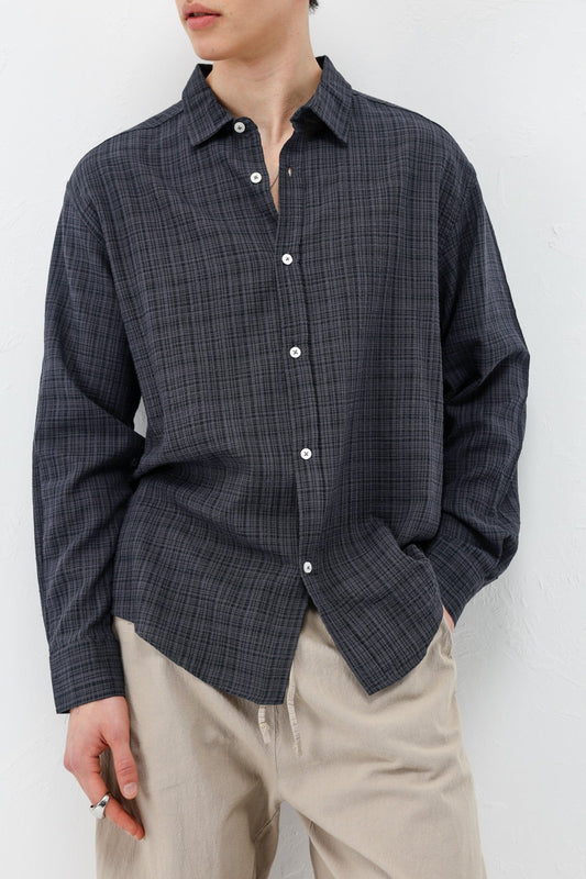 Textured Linen-Look Oversized Shirt